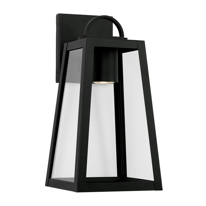 Capital Lighting 943711BK-GL Leighton One Light Outdoor Wall Lantern, Black Main Image.jpg