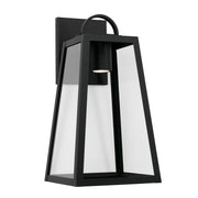 Capital Lighting 943712BK-GL Leighton One Light Outdoor Wall Lantern, Black Main Image.jpg