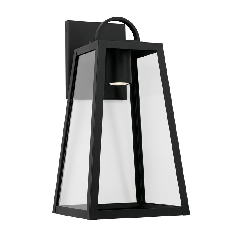 Capital Lighting 943712BK-GL Leighton One Light Outdoor Wall Lantern, Black Main Image.jpg