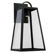 Capital Lighting 943713BK-GL Leighton One Light Outdoor Wall Lantern, Black Main Image.jpg