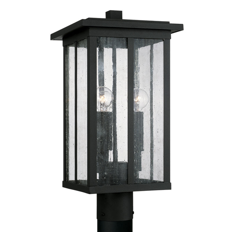 Capital Lighting 943835BK Barrett Three Light Outdoor Post Lantern, Black Main Image.jpg