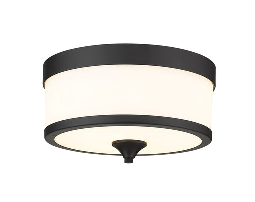 Z-Lite 307F-MB Cosmopolitan Three Light Flush Mount, Matte Black Main Image.jpg