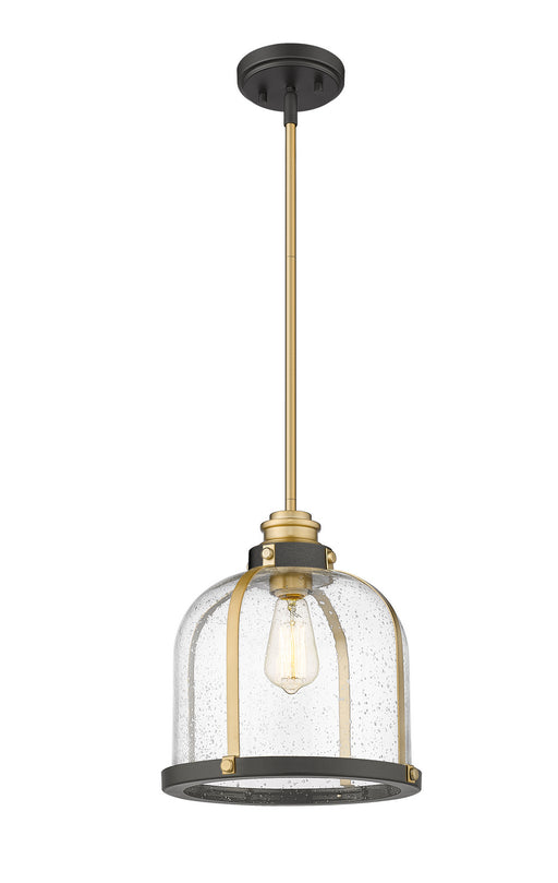 Z-Lite 337P12BRZ+HB Burren One Light Pendant, Bronze / Brass Main Image.jpg