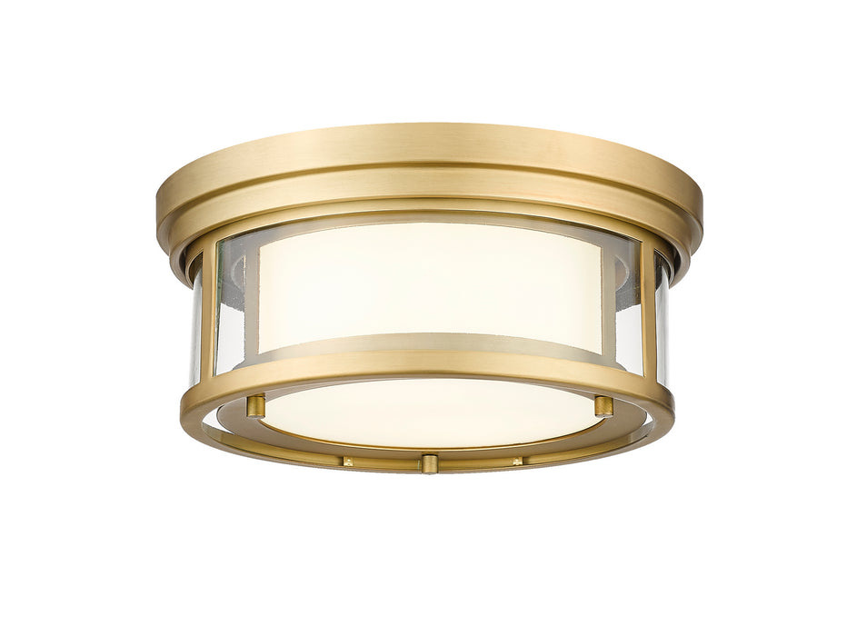 Z-Lite 426F12-OBR Willow Two Light Flush Mount, Olde Brass Main Image.jpg