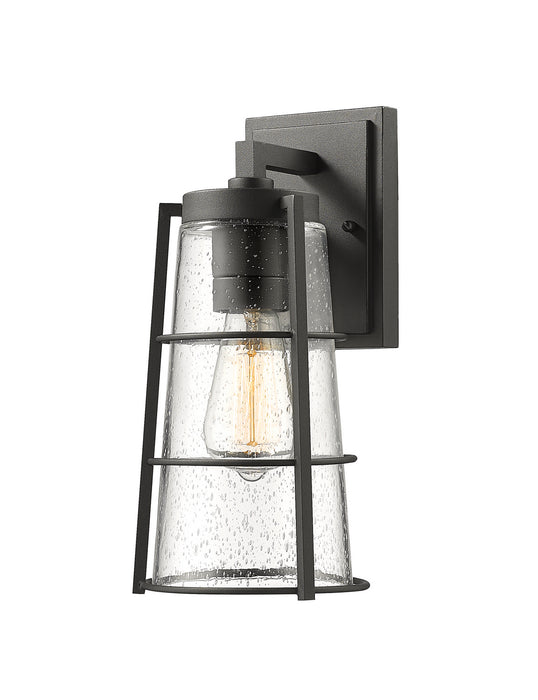 Z-Lite 591M-BK Helix One Light Outdoor Wall Sconce, Black Main Image.jpg