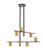 Z-Lite 814-6MB-OBR Calumet Six Light Chandelier, Matte Black / Olde Brass Main Image.jpg