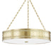 Hudson Valley 2230-AGB Gaines Six Light Pendant, Aged Brass Main Image.jpg