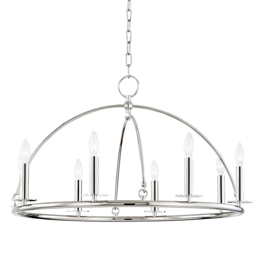 Hudson Valley 9532-PN Howell Eight Light Chandelier, Polished Nickel Main Image.jpg