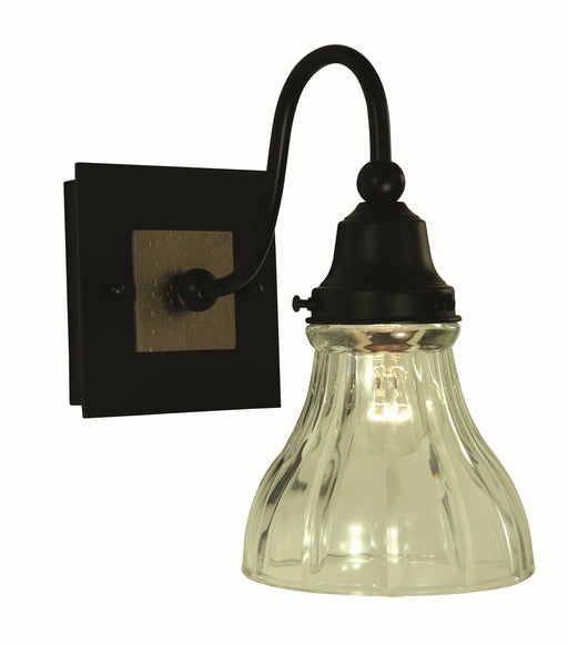 Framburg 5611 MBLACK/BN Houghton One Light Wall Sconce, Matte Black and Brushed Nickel Main Image.jpg