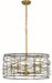 Framburg 5615 BR/MBLACK Boca Five Light Chandelier, Brushed Brass and Matte Black Main Image.jpg