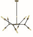 Framburg 5632 BN/MBLACK Kinetic Eight Light Chandelier, Brushed Nickel and Matte Black Main Image.jpg