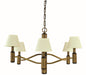 Framburg 5636 AB/MBLACK Hampton Six Light Chandelier, Antique Brass and Matte Black Main Image.jpg