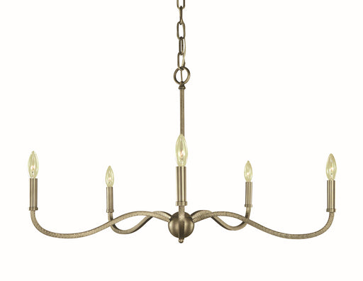 Framburg 5643 SP Heidelberg Five Light Chandelier, Satin Pewter Main Image.jpg