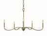 Framburg 5643 SP Heidelberg Five Light Chandelier, Satin Pewter Main Image.jpg