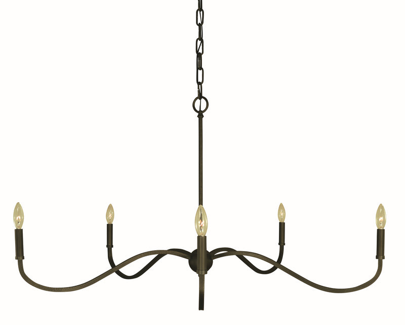 Framburg 5647 IRON Heidelberg Five Light Chandelier, Iron Main Image.jpg