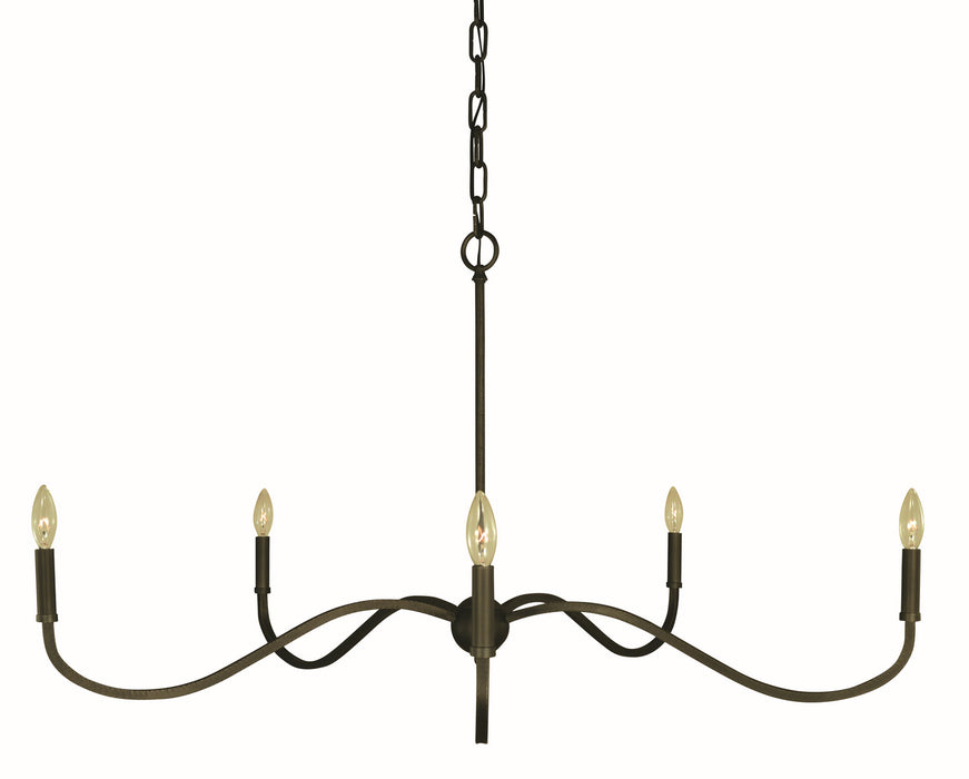 Framburg 5647 IRON Heidelberg Five Light Chandelier, Iron Main Image.jpg