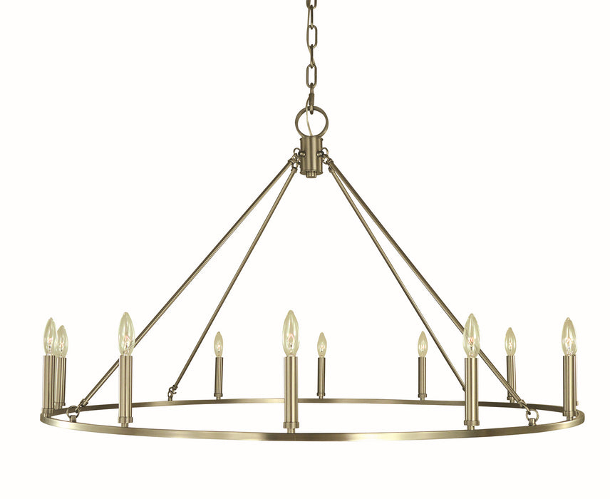 Framburg 5652 BN Midtown 12 Light Chandelier, Brushed Nickel Main Image.jpg