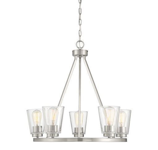 Savoy House 1-1021-5-SN Five Light Chandelier, Satin Nickel