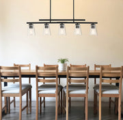 Savoy House 1-1023-5-89 Five Light Linear Chandelier, Matte Black (6)