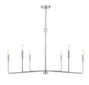 Savoy House 1-2221-6-109 Six Light Chandelier, Polished Nickel