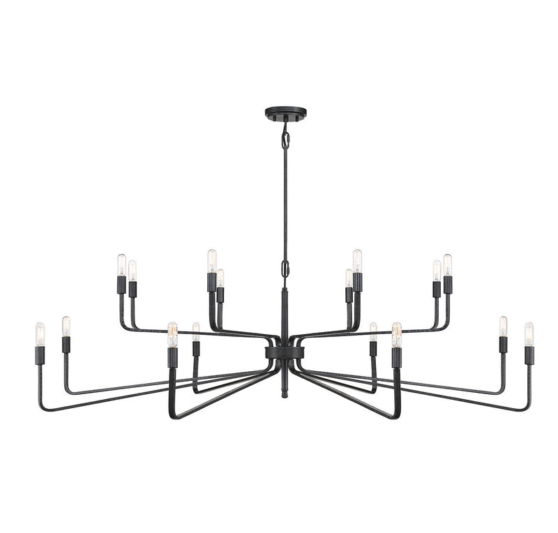 Savoy House 1-6402-16-190 16 Light Chandelier, Forged Iron
