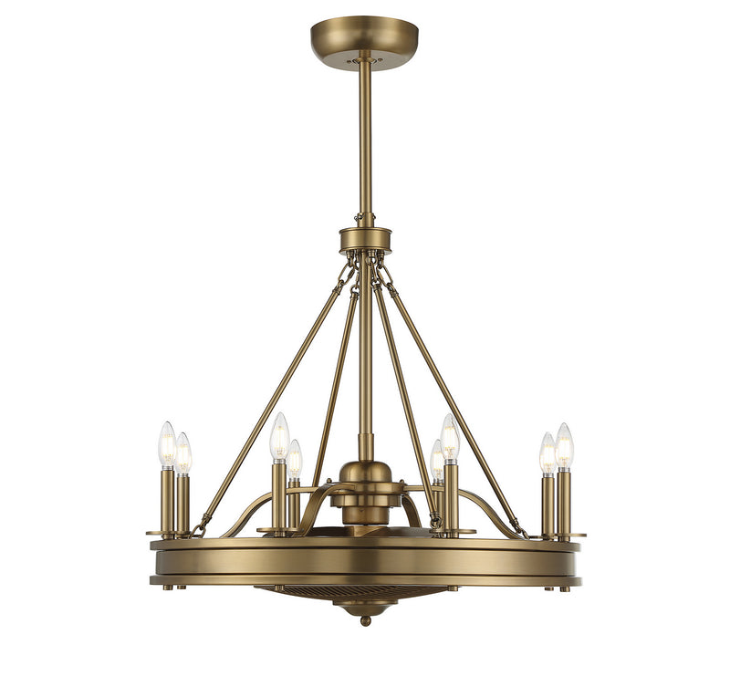 Savoy House 39-FD-124-322 LED Fan D'Lier, Warm Brass