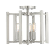 Savoy House 6-7702-3-SN Three Light Semi-Flush Mount, Satin Nickel