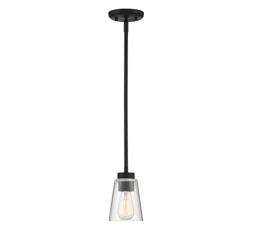 Savoy House 7-1026-1-89 One Light Mini-Pendant, Matte Black