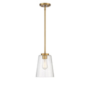 Savoy House 7-1027-1-322 One Light Mini-Pendant, Warm Brass