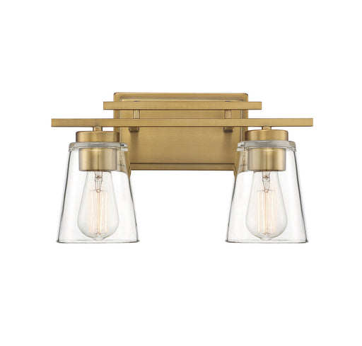 Savoy House 8-1020-2-322 Two Light Bath Bar, Warm Brass
