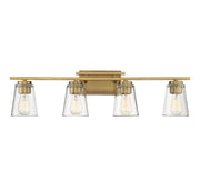 Savoy House 8-1020-4-322 Four Light Bath Bar, Warm Brass