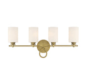 Savoy House 8-530-4-322 Four Light Bath Bar, Warm Brass