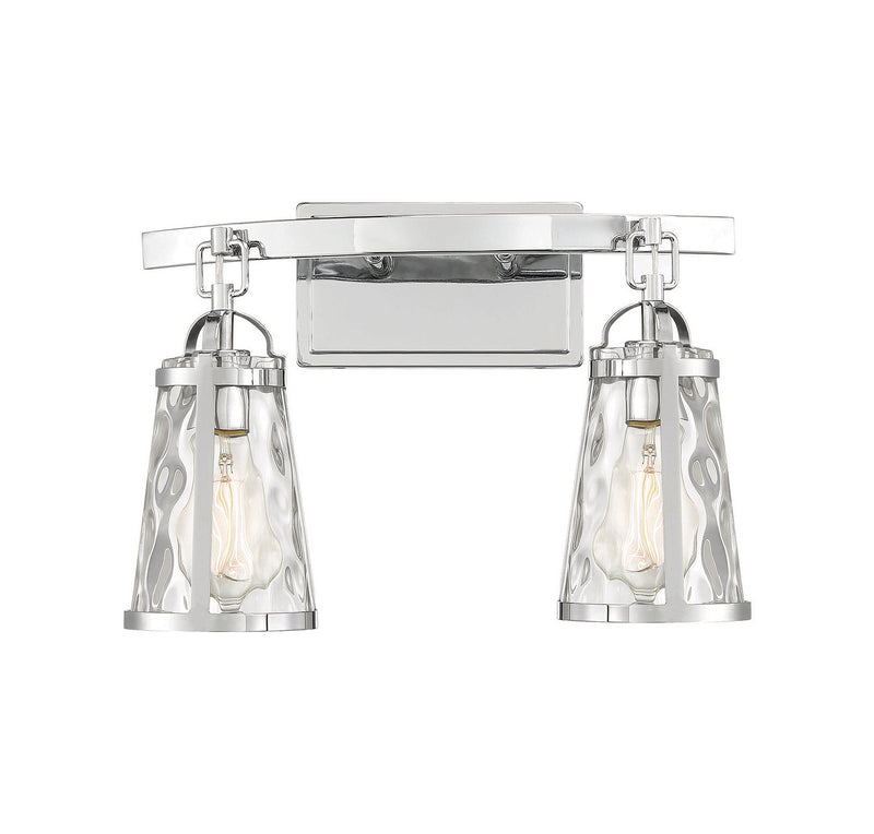 Savoy House 8-560-2-11 Two Light Bath Bar, Polished Chrome