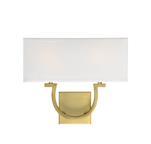 Savoy House 9-998-2-322 Two Light Wall Sconce, Warm Brass