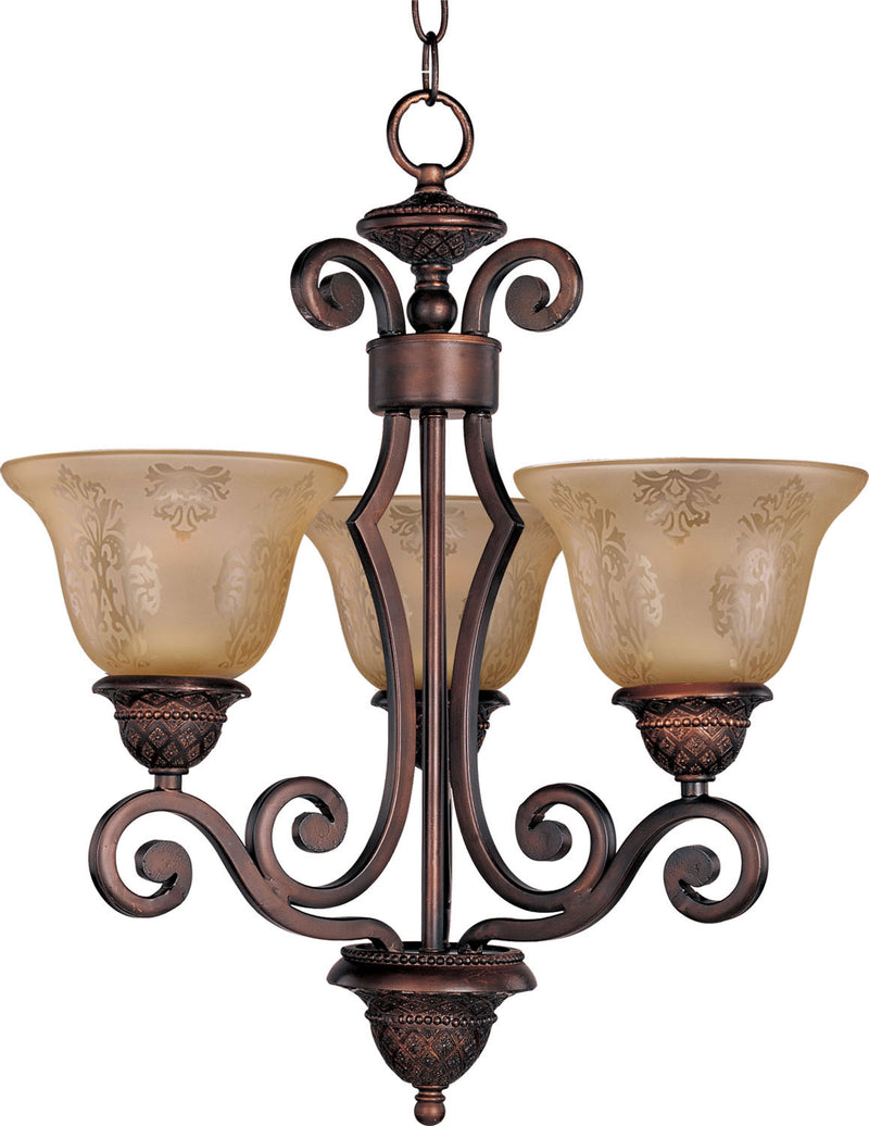 Maxim 11235SAOI Symphony Three Light Chandelier, Oil Rubbed Bronze Main Image.jpg