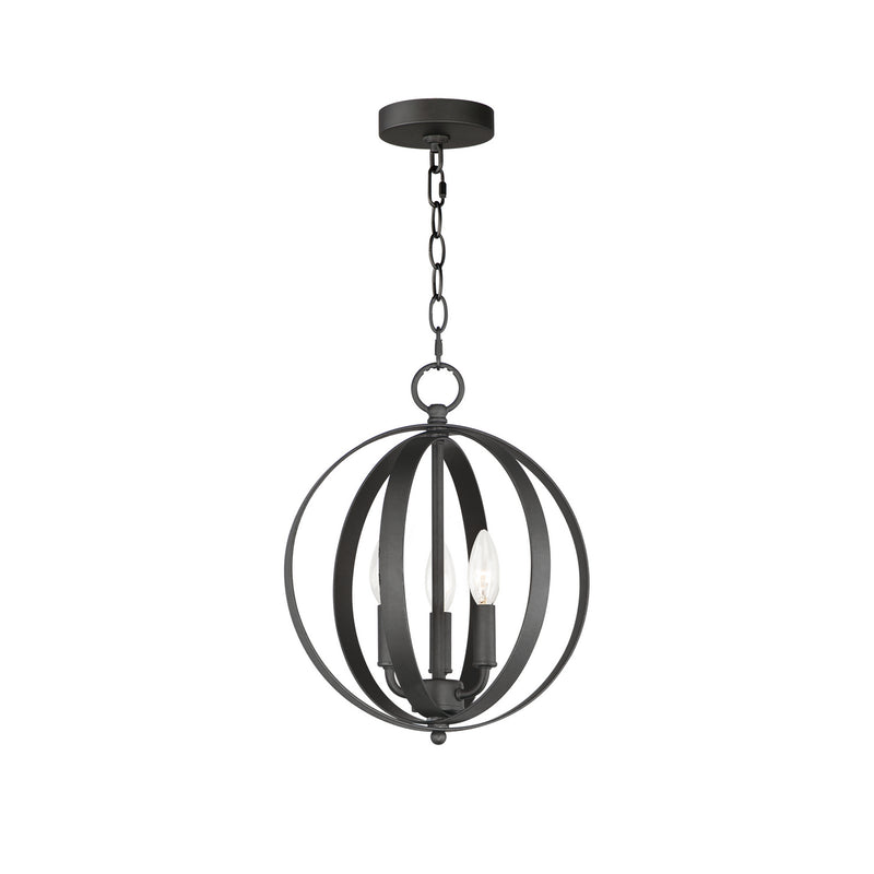 Maxim 10030BK Provident Three Light Chandelier, Black Main Image.jpg