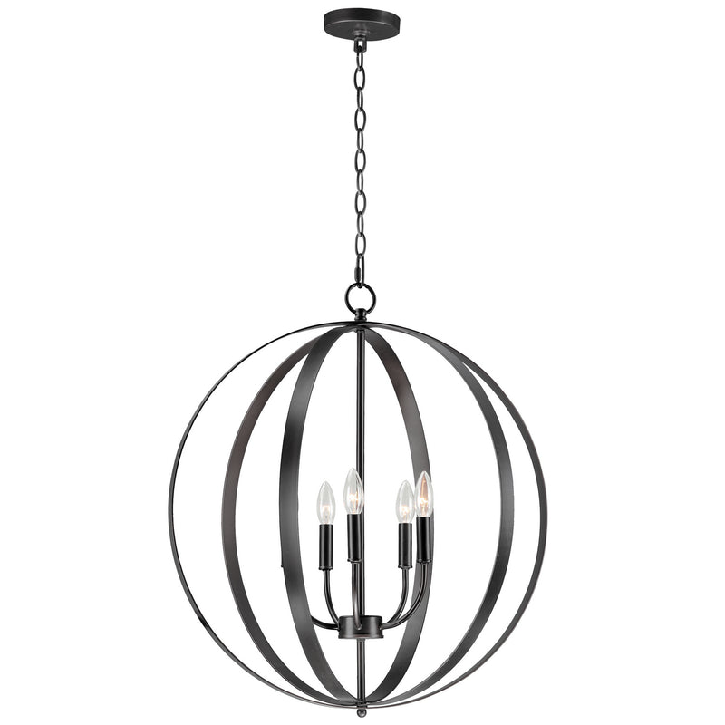 Maxim 10032BK Provident Five Light Chandelier, Black Main Image.jpg