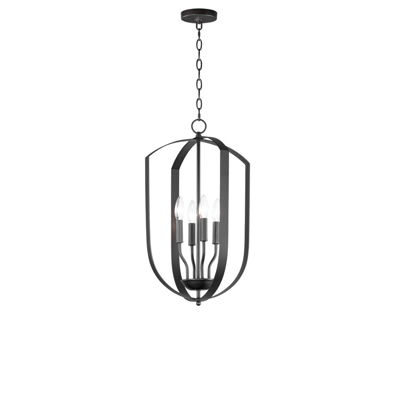 Maxim 10034BK Provident Four Light Chandelier, Black Main Image.jpg