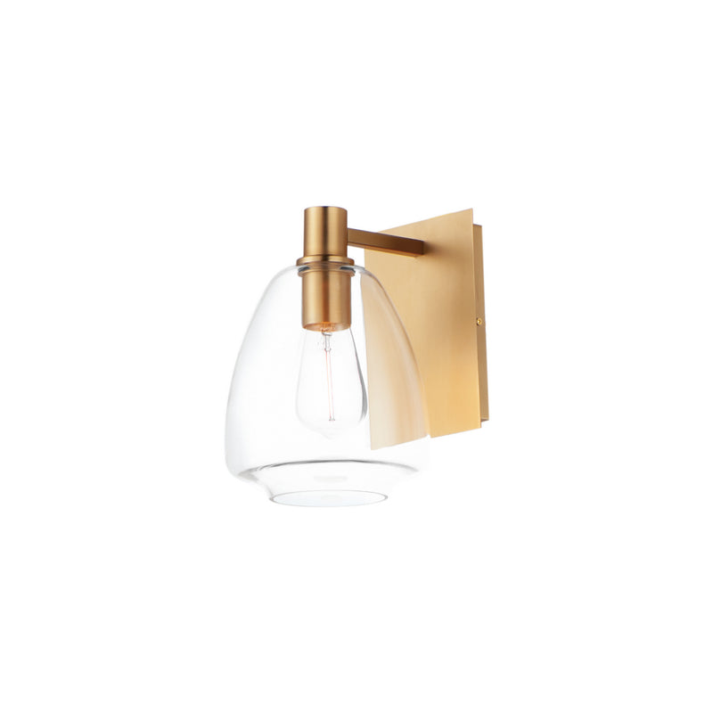 Maxim 11111CLSBR Babylon One Light Wall Sconce, Satin Brass Main Image.jpg