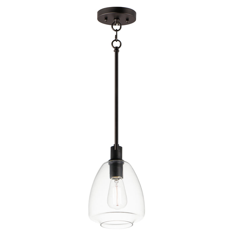 Maxim 11112CLBK Babylon One Light Pendant, Black Main Image.jpg
