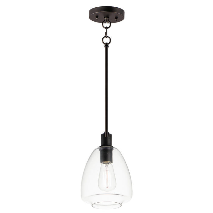 Maxim 11112CLBK Babylon One Light Pendant, Black Main Image.jpg