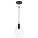Maxim 11112CLBK Babylon One Light Pendant, Black Main Image.jpg