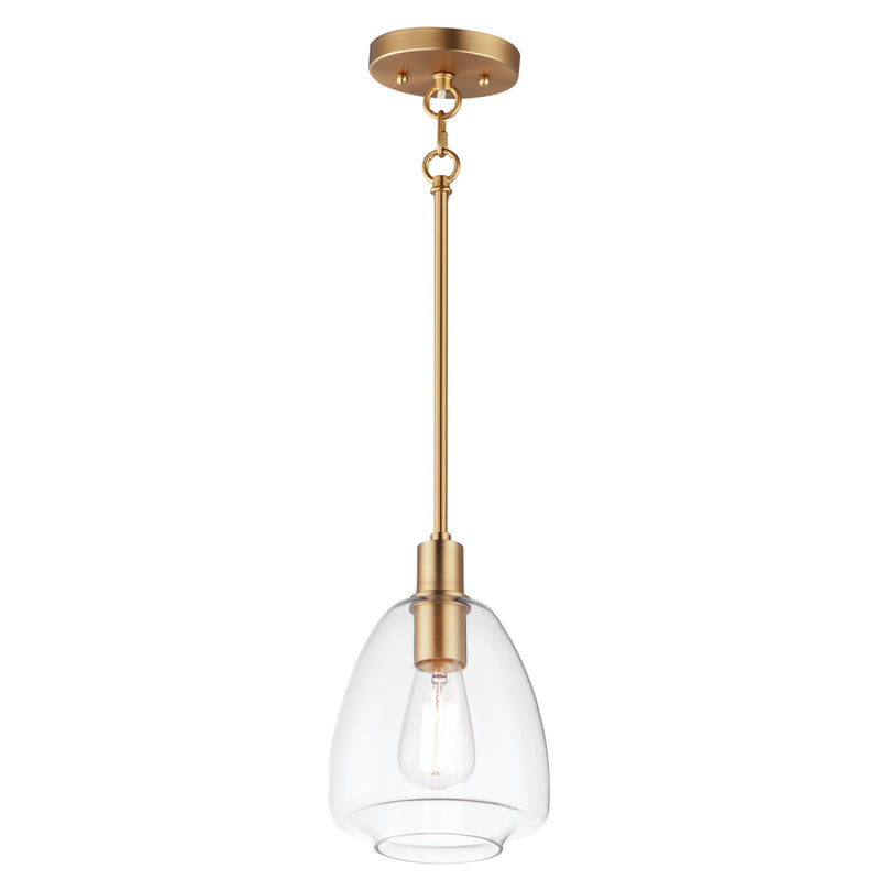 Maxim 11112CLSBR Babylon One Light Pendant, Satin Brass Main Image.jpg