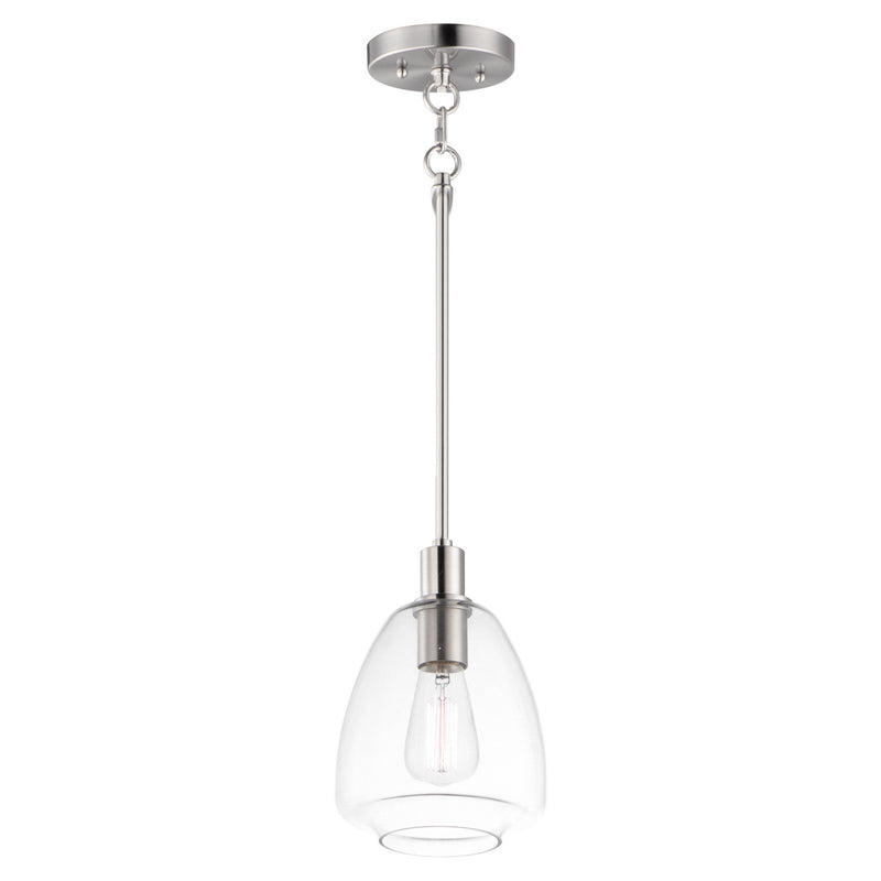 Maxim 11112CLSN Babylon One Light Pendant, Satin Nickel Main Image.jpg