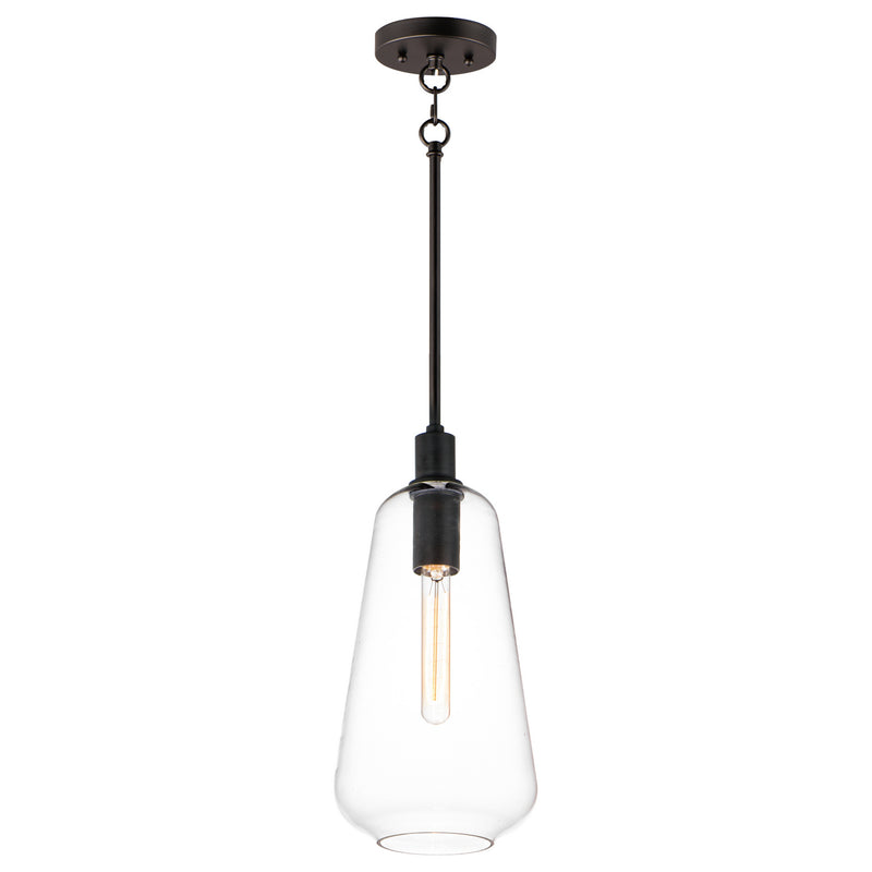 Maxim 11114CLBK Babylon One Light Pendant, Black Main Image.jpg
