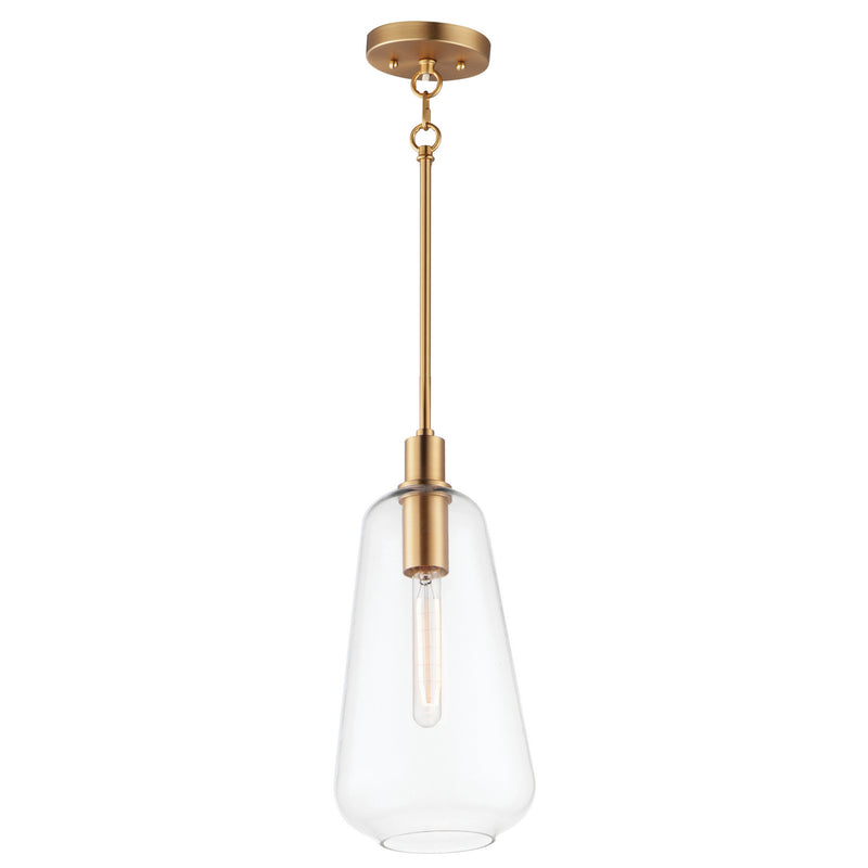 Maxim 11114CLSBR Babylon One Light Pendant, Satin Brass Main Image.jpg