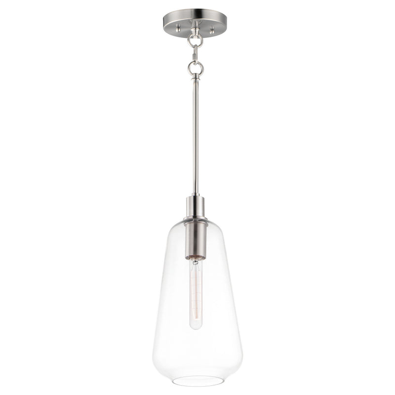 Maxim 11114CLSN Babylon One Light Pendant, Satin Nickel Main Image.jpg
