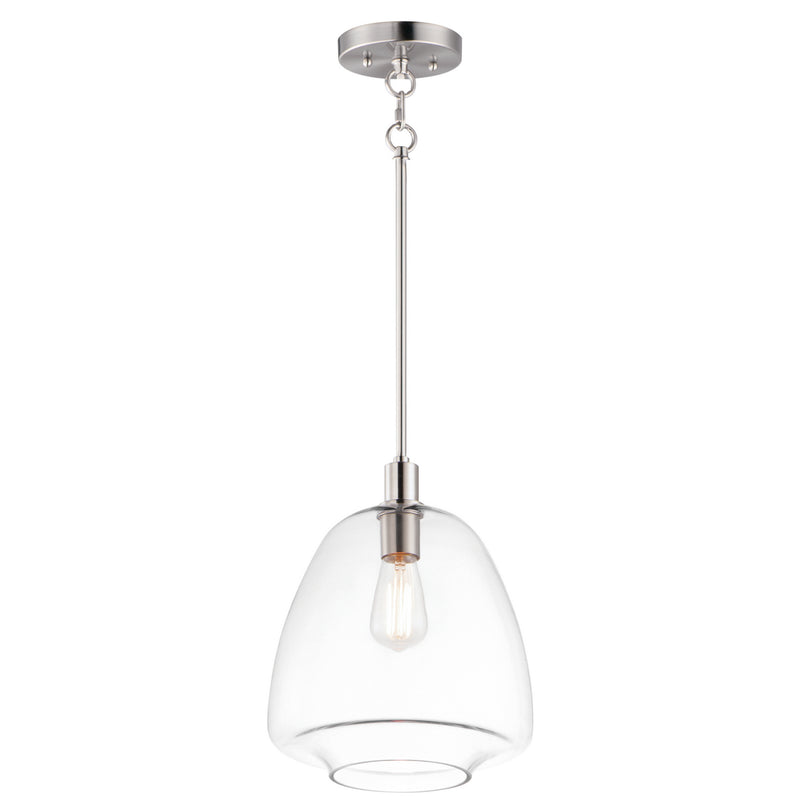 Maxim 11116CLSN Babylon One Light Pendant, Satin Nickel Main Image.jpg