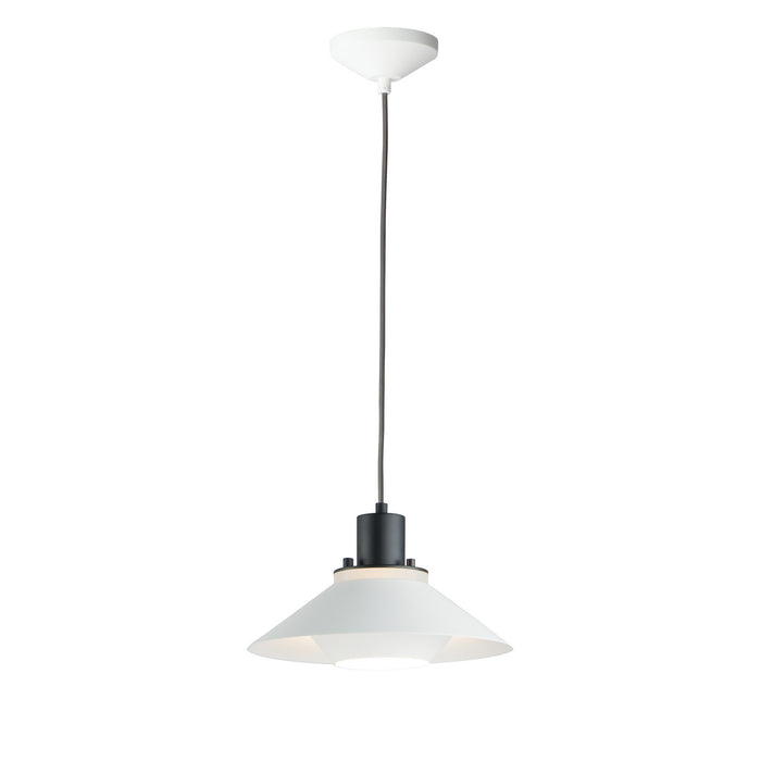 Maxim 11410BKWT Oslo One Light Pendant, Black / White Main Image.jpg