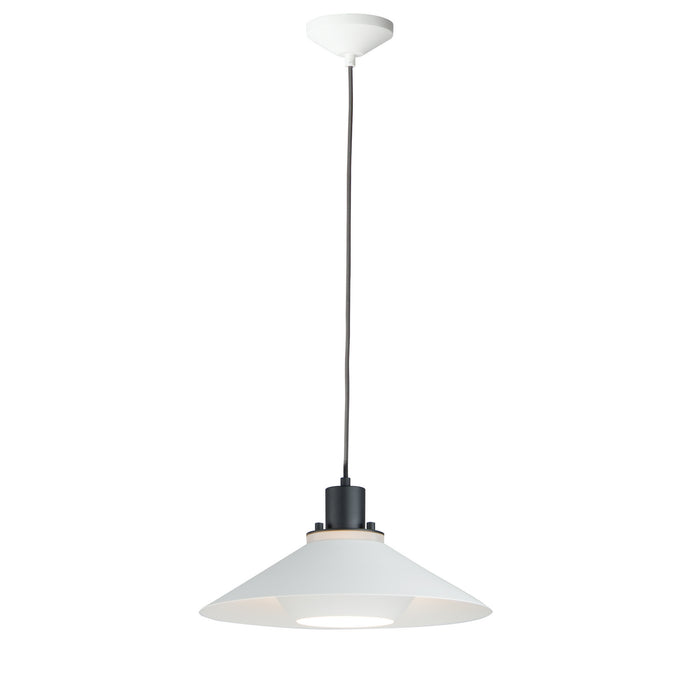 Maxim 11412BKWT Oslo One Light Pendant, Black / White Main Image.jpg